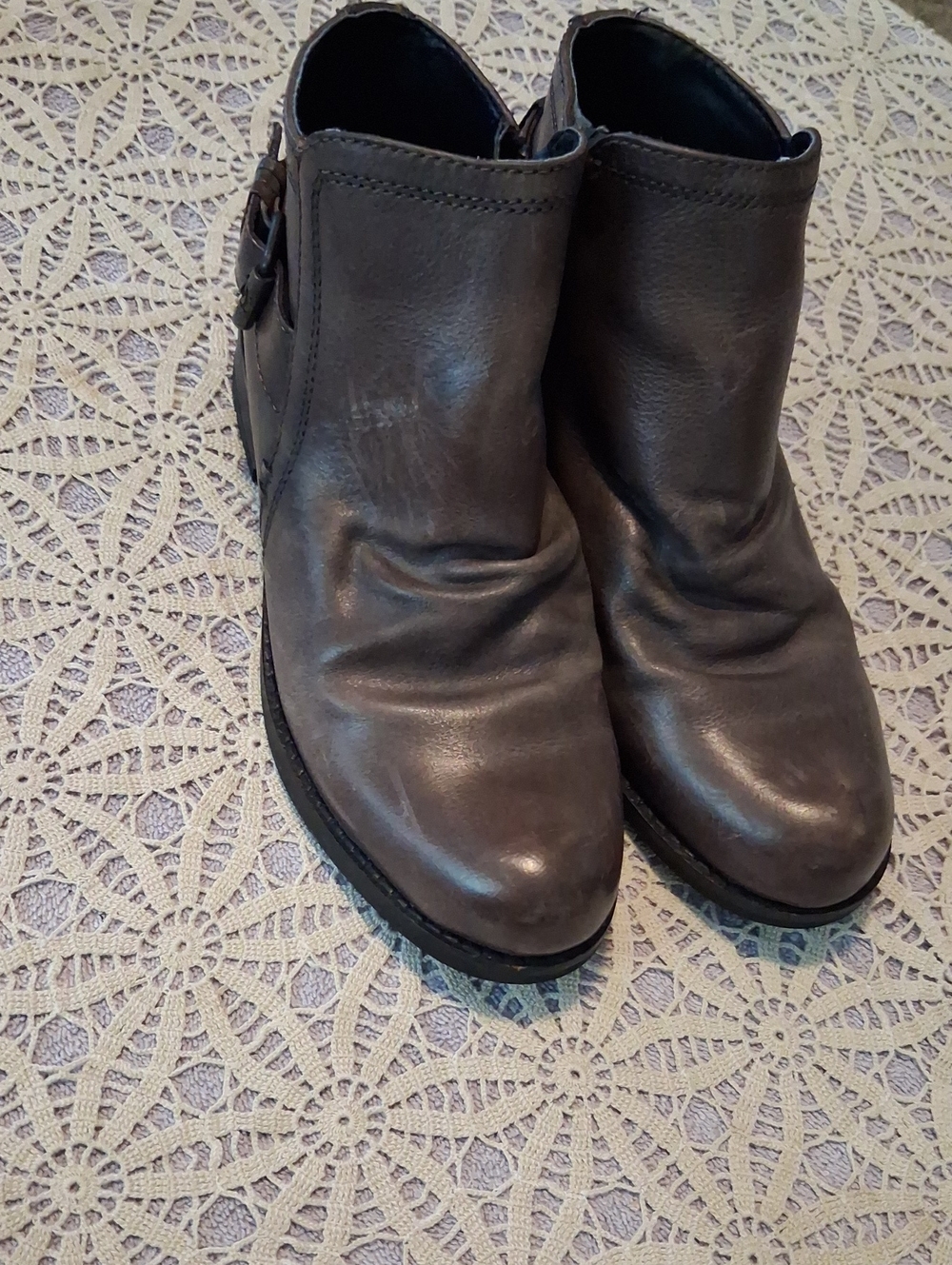 bussola Brown Leatherette Woman Ankle Boots